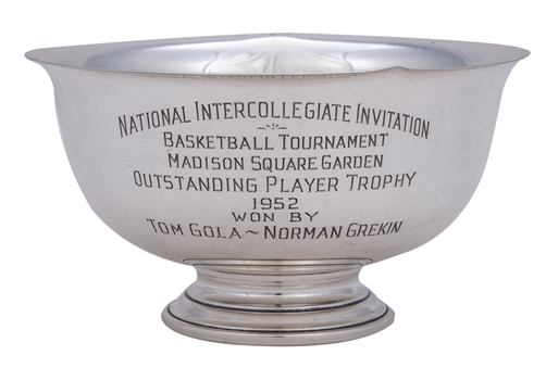 1952 Tom Gola NIT Outstanding Player Trophy (Gola LOA)